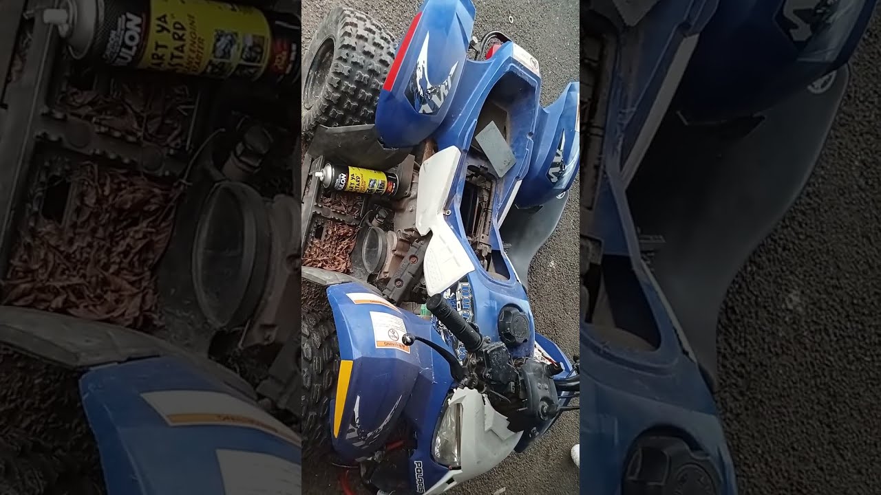 Abandoned quad part 2 ignition and fuel Polaris outlaw 50