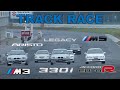 Track Race #15 | BMW M3 vs M5 vs 330i vs Legacy vs Aristo vs Accord R
