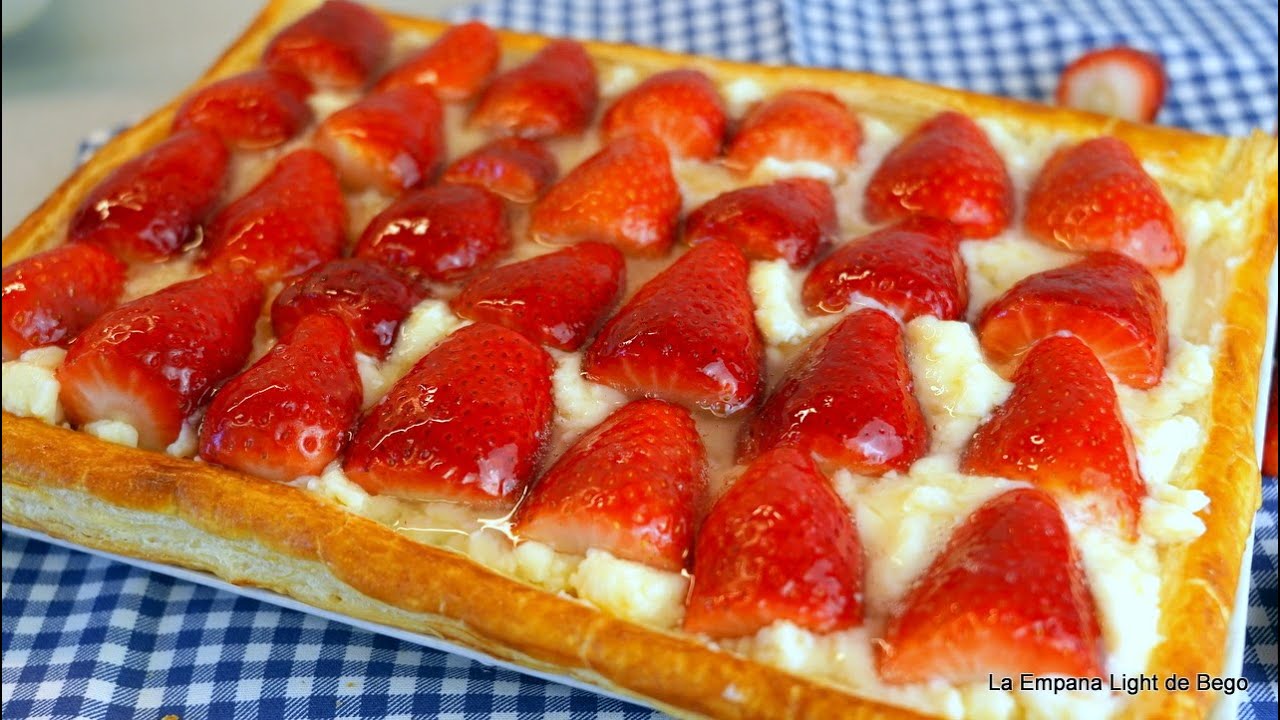 Hojaldre de Fresas con Crema Pastelera Exprés