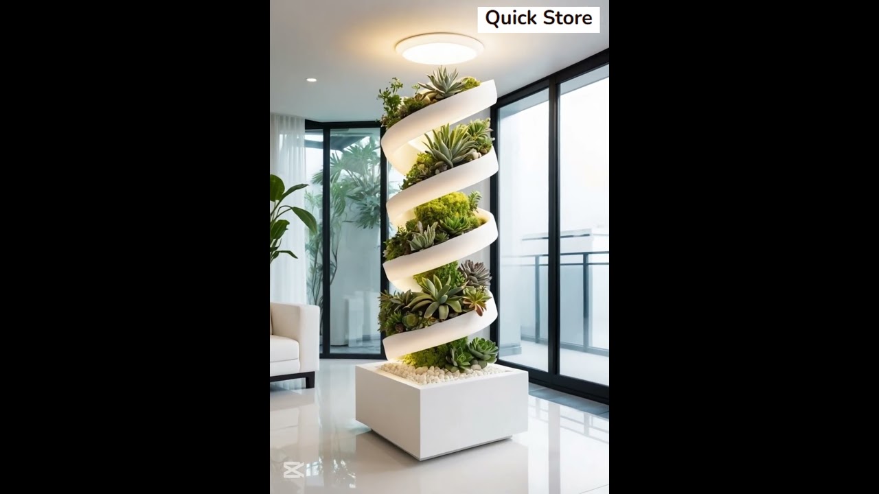 🌿 Stunning Spiral Indoor Planter | Modern Succulent Garden Design for Living Room 