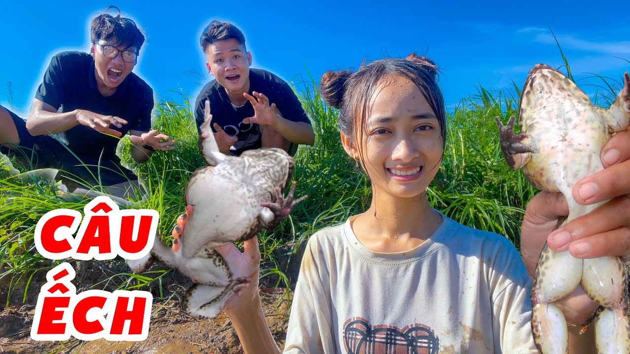 Anh Hai Vlog | Phát Hiện Được Điểm Câu Ếch Thả Là Cắn Thật Kinh Hoàng Cho Bữa Ếch Nướng Tê Lưỡi