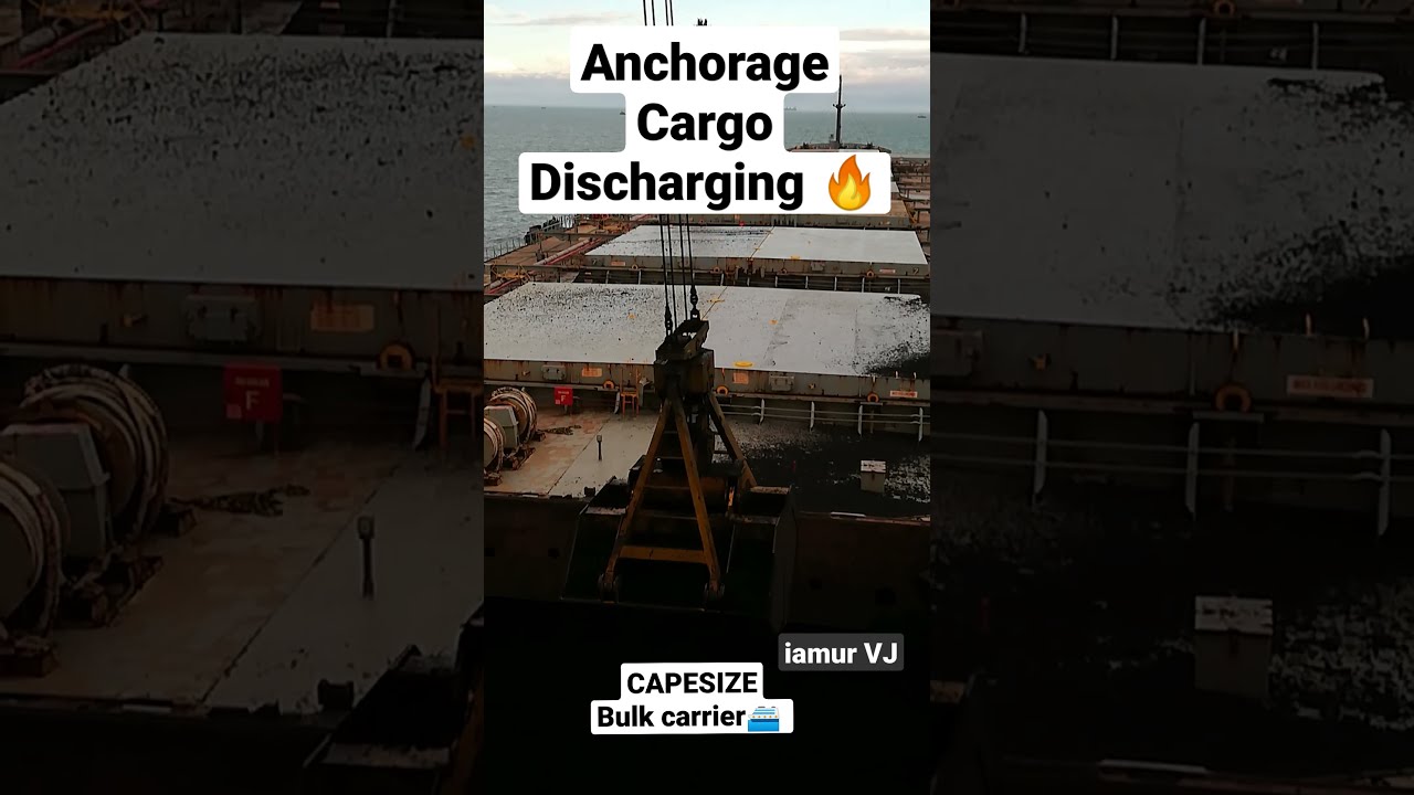 Anchorage Cargo Discharging | Merchant Navy | Cape size Bulk carrier 🤗