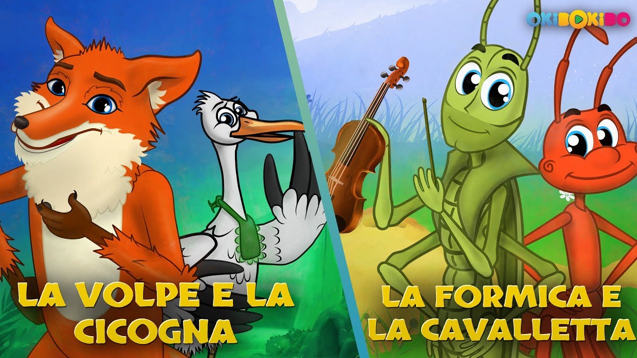 La Volpe E La Cicogna Morale La Volpe e la Cicogna & La Cicala e la Formica - Cartone Animati