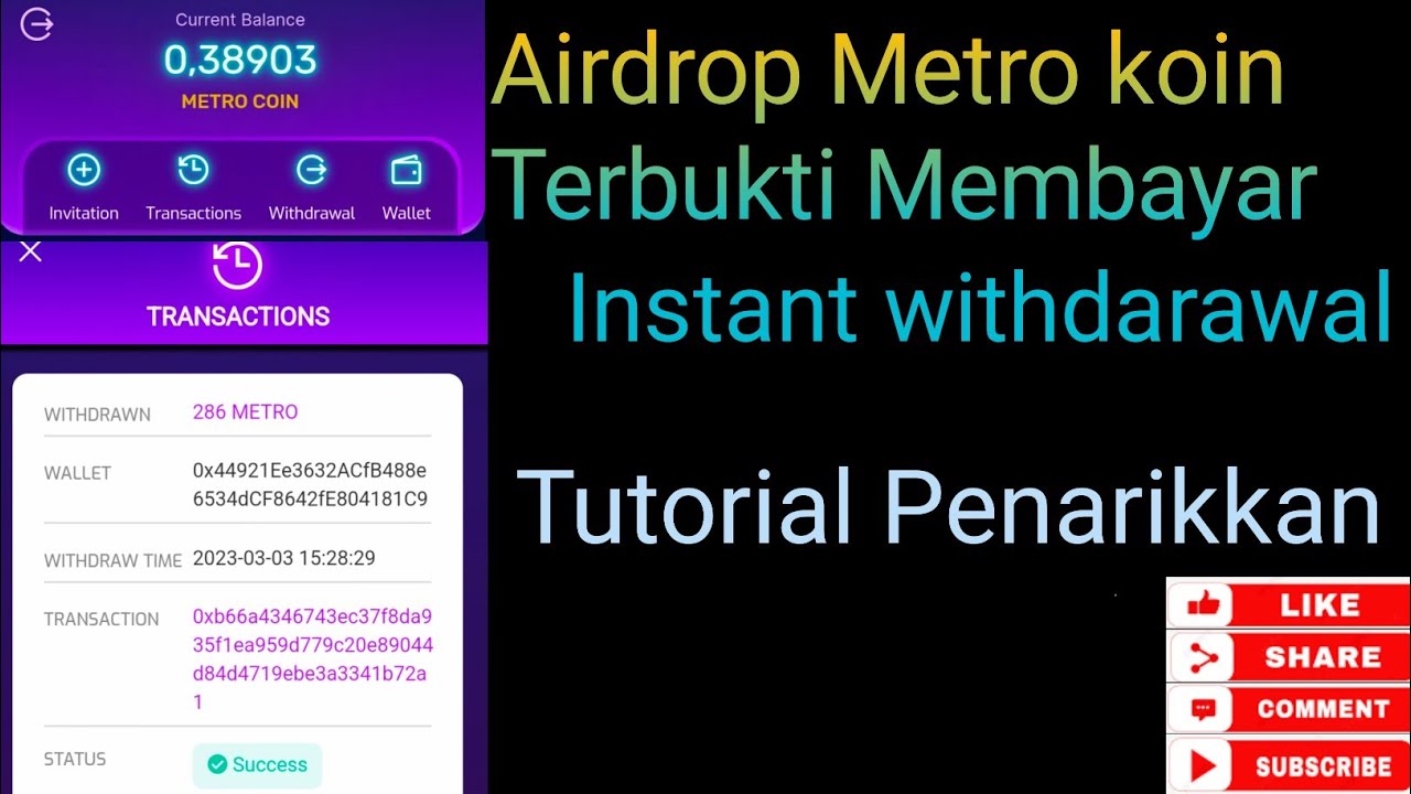 airdrop-gratis-koin-metro-instant-withdarawal-youtube