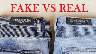HOW TO Real Fake Balmain Jeans | vs Replica Balmain - YouTube