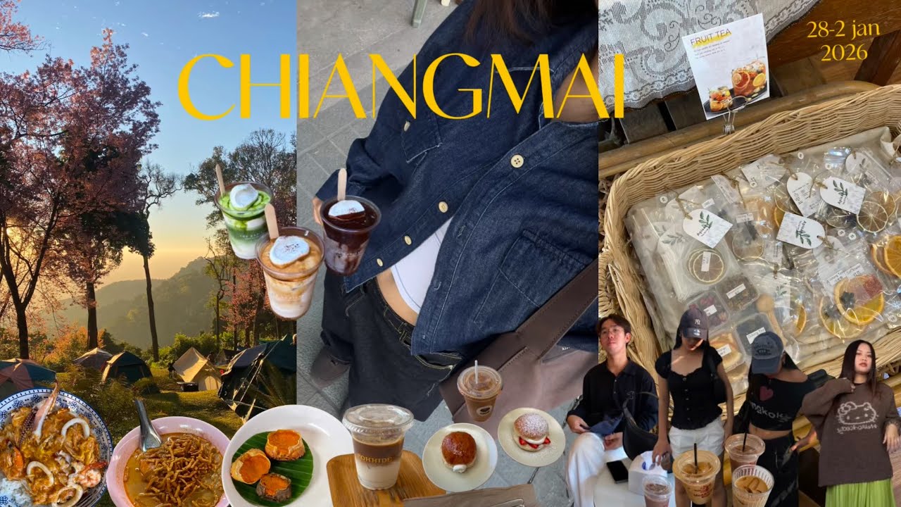 Chiangmai vlog | Countdown in cnx first time ≽^• ˕ • ྀི≼ 🥐🥓☕️🍃