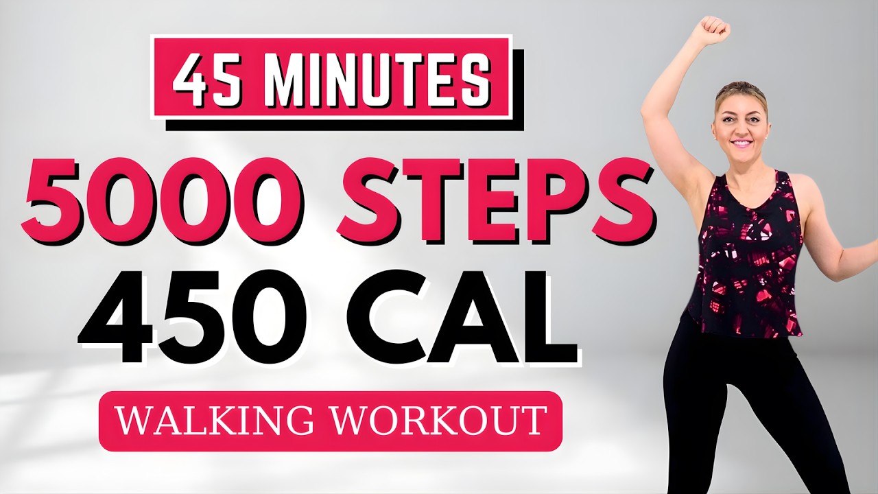 🔥5000 STEPS WALKING WORKOUT🔥WALKING EXERCISE FOR WEIGHT LOSS🔥KNEE FRIENDLY🔥NO JUMPING🔥FAT BURNING🔥