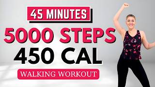 🔥5000 STEPS WALKING WORKOUT🔥WALKING EXERCISE FOR WEIGHT LOSS🔥KNEE FRIENDLY🔥NO JUMPING🔥FAT BURNING🔥