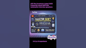 Jan 2025-Accenture -Interview Questions asked for Automation QA JAVA | SDET/QA Automation.