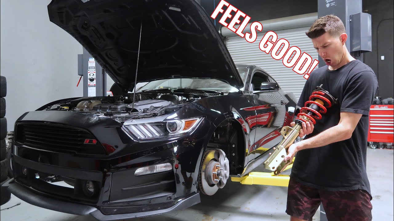 wrecked mustang gt for sale texas Mustang GT gets LOW & STIFF! (Full Roush kit!)