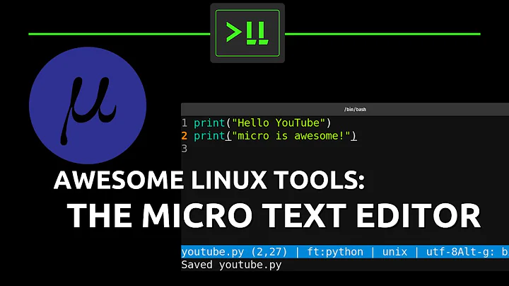Awesome Linux Tools: The "micro" text editor