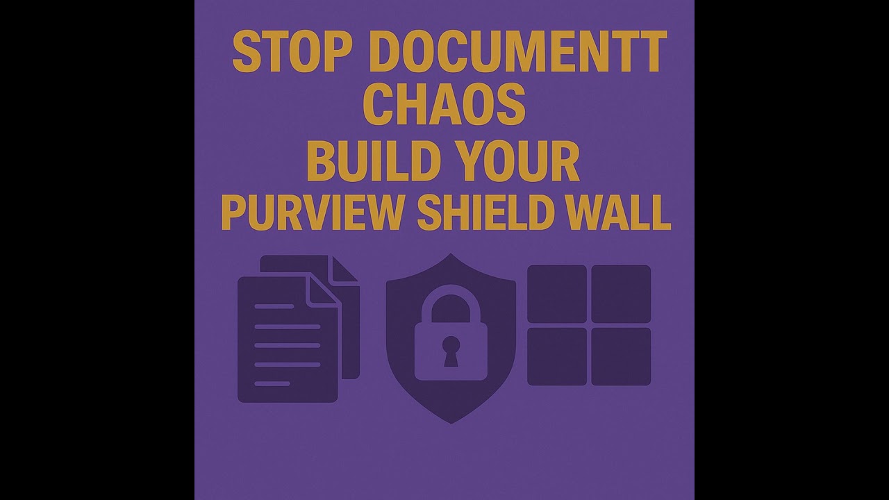 Stop Document Chaos: Build Your Purview Shield Wall