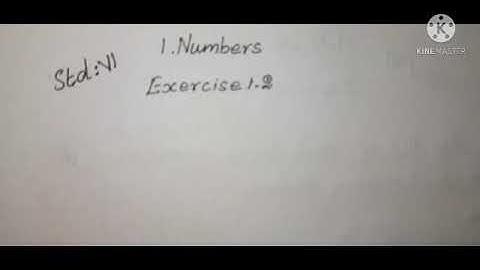 Std 6th Maths TN(SAMACHEER)TERM2 Chapter1 - Numbers   Exercise 1.2