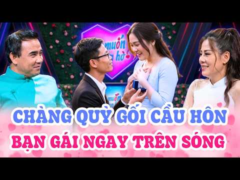 Chàng trai QUỲ GỐI CẦU HÔN chốt đơn bạn gái ngay trên sân khấu làm cả trường quay NGƠ NGÁC