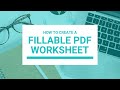 How to Create Fillable PDF Worksheets (without Adobe!)