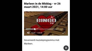 Marleen in de middag Bingo FM RTV Utrecht met Marleen Kramer