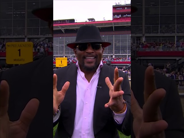 Ray Lewis introduces the Preakness Stakes with a 