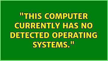 Ubuntu: "This computer currently has no detected operating systems."