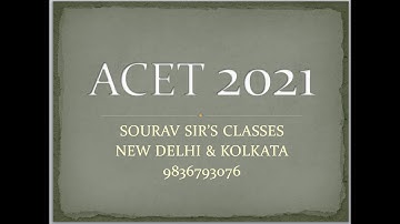 ACET 2021 EXAMINATION ANNOUNCEMENT / NEW CHANGES / PATTERN / HOW TO PREPARE