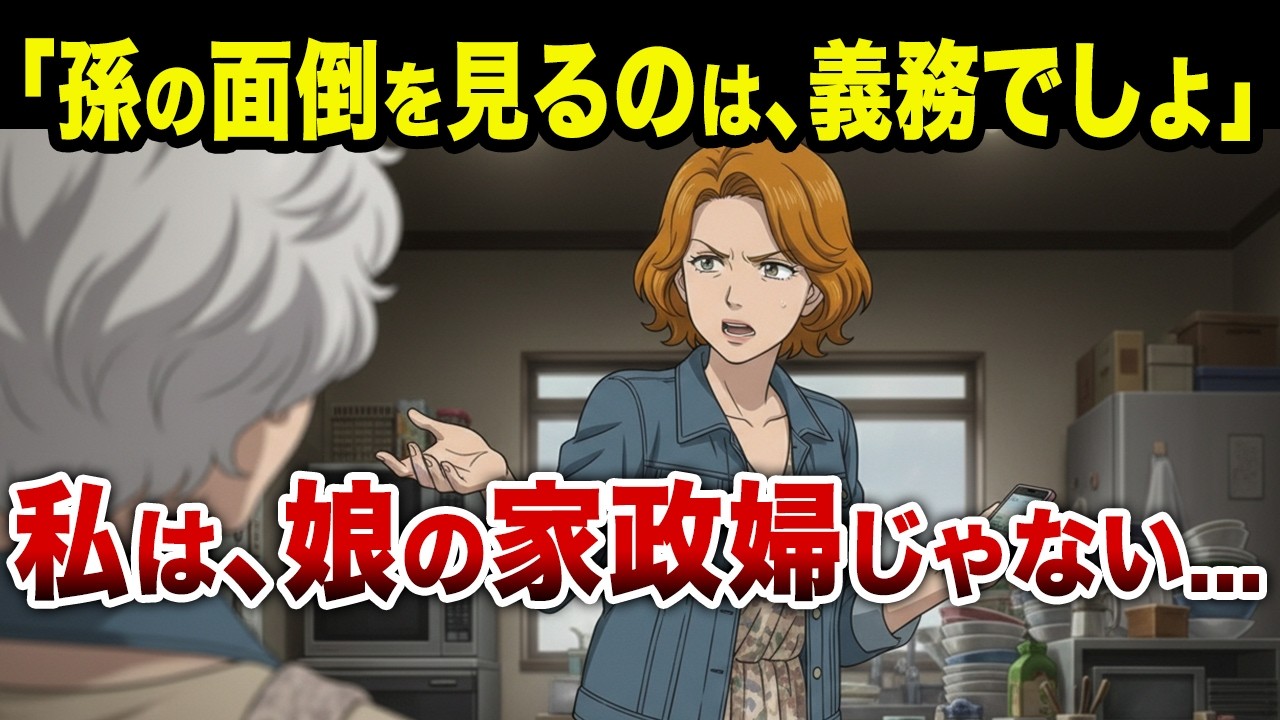【これが現実】「孫の世話は嬉しいでしょ？」娘の無神経に68歳母が下した決断｜絶縁か、奴隷か【シニア朗読】