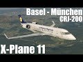X-Plane 11 - Die wahnsinnige Bombardier CRJ200 von Basel nach München [Schweizerdeutsch]