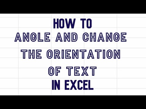 How to change the angle or orientation of the text in Excel video #excel #text #orientation
