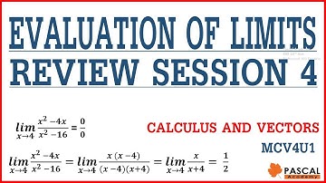 Calculus and Vectors Evaluation of limits #4 Math Grade 12 review session 4 MCV4U1 Ontario #calculus