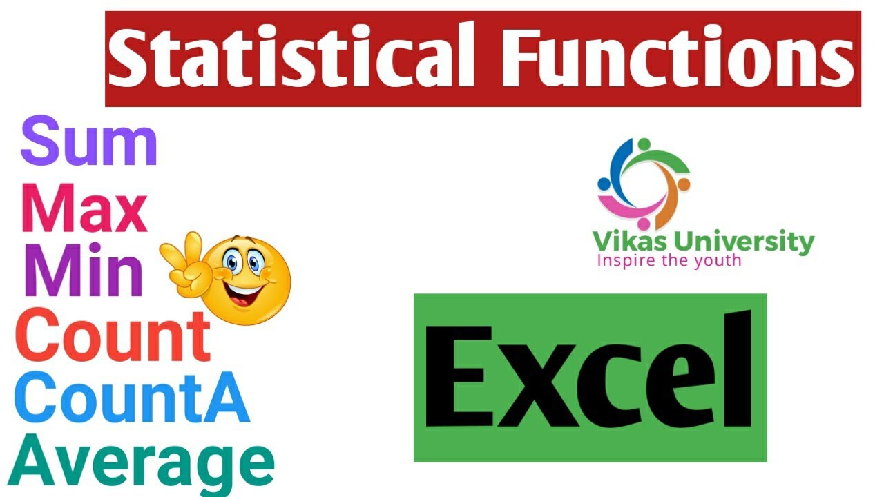 Excel Statistical Function | SUM, MAX, MIN, AVERAGE, COUNT, COUNTA ...