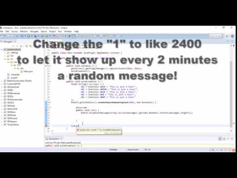 Bukkit Plugin Speed-coding #2 [AutoBroadcast]