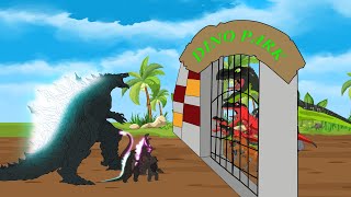 Rescue TEAM Godzilla & KONG From DINOSAUR JURASSIC WORLD Battle | GODZILLA & DINOSAUR  Cartoon Movie