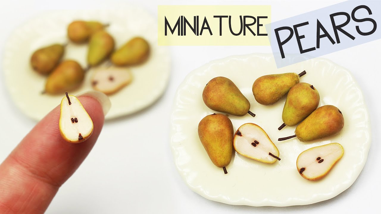 Polymer Clay Pears TUTORIAL polymer clay food YouTube