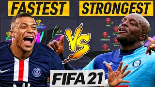 FASTEST TEAM  vs STRONGEST TEAM  FIFA 21 EXPERIMENT (FIFA 21 GIVEAWAY)