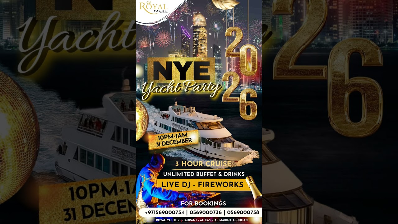 #nyeyachtparty #newyearyacht #NYE2026 #yachtpartyabudhabi #buffetnye #restaurantwithdj #abudhabi