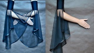 New Frillumbrella Sleeve Design With Net Fabricsleeve Design Cutting And Sching