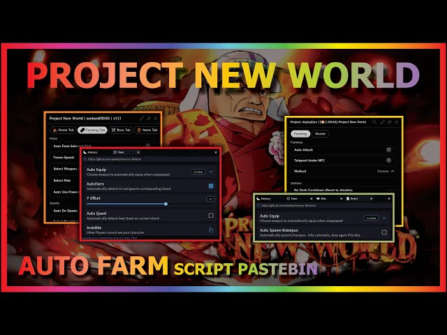 TREMOR] Project New World Script - Auto Farm Mobs, Finish Quests, Fruit  Finder