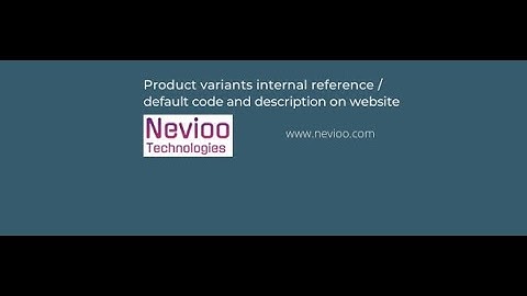 product variant internal reference on website