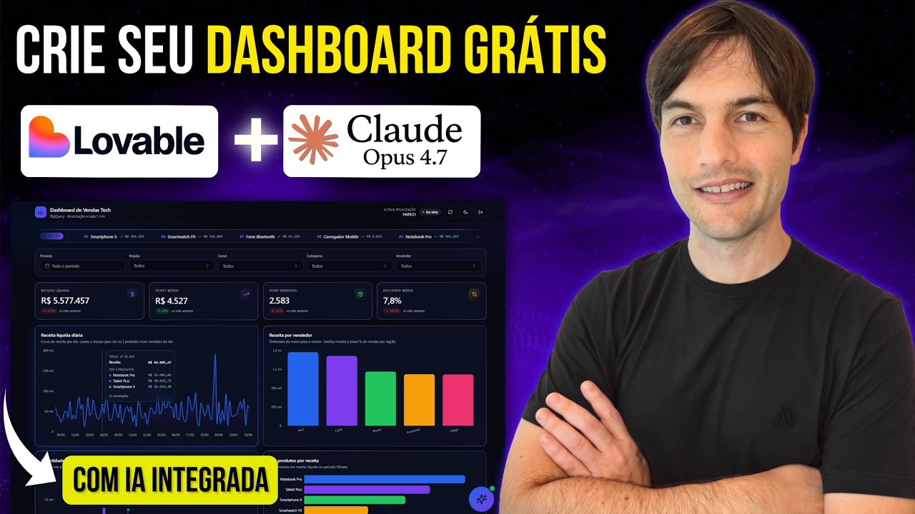 Como Criar um DASHBOARD NO LOVABLE COM O CLAUDE e IA INTEGRADA