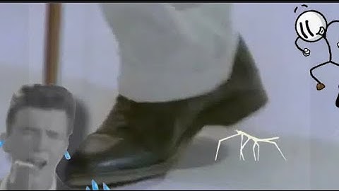 Rick Astley steps on a stick bug lol
