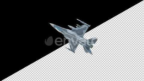 Combat Jet Fighter On Alpha Channel Loops V1 | Motion Graphics - Envato elements
