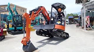 A2768】日立ZX20UR-5A 2017年/1722HR 中古ユンボ ミニショベル - YouTube