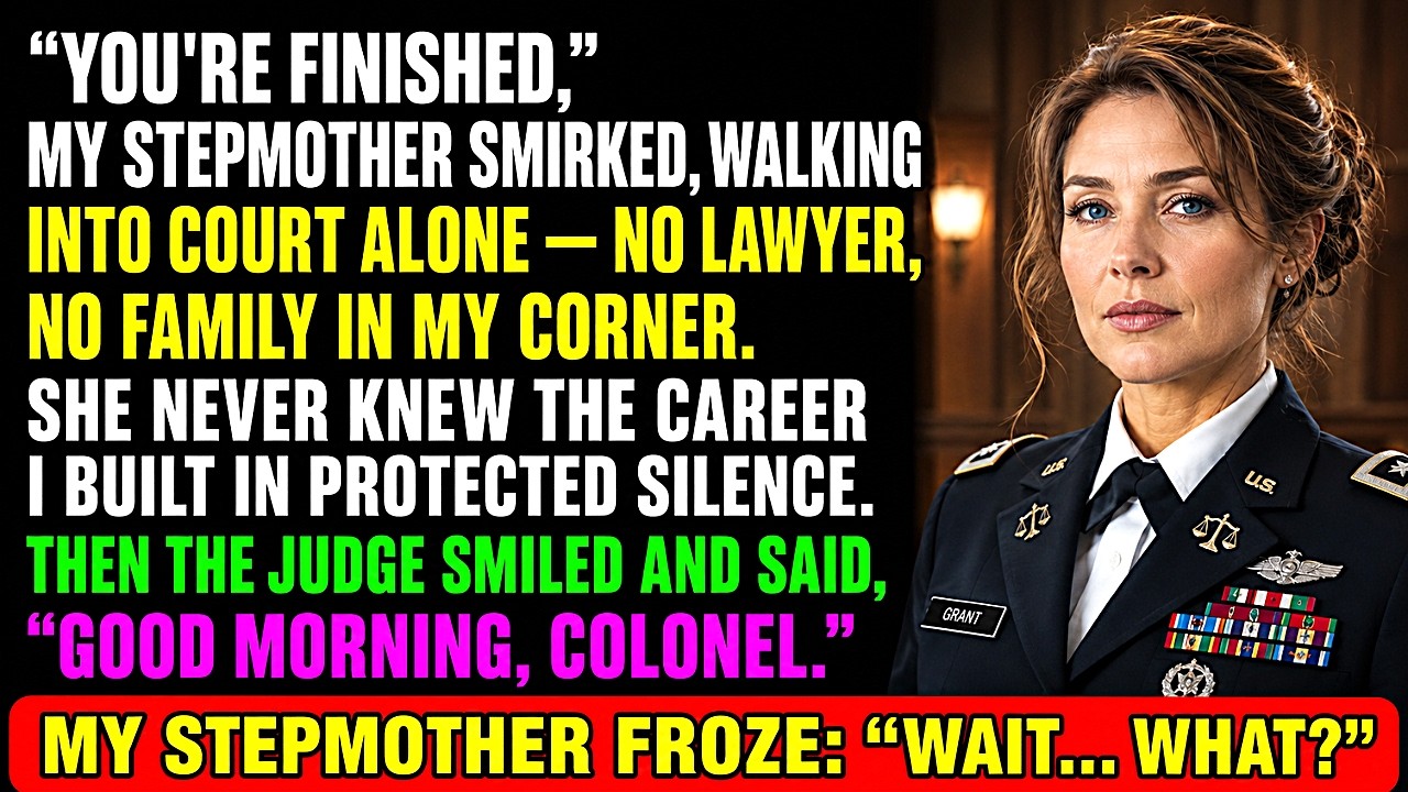I walked into that courtroom alone, just a folder of documents and 15 years of silence behind me. My stepmother smirked and said, “You’re finished.” I didn’t argue. I couldn’t—my entire career was...