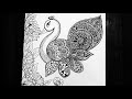 Peacock Mandala Art step by step tutorial #mandala