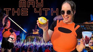 The Craziest MAY THE 4th At Disney World | Lightsaber Meetup, Star Wars Snacks, & Oga's Cantina!
