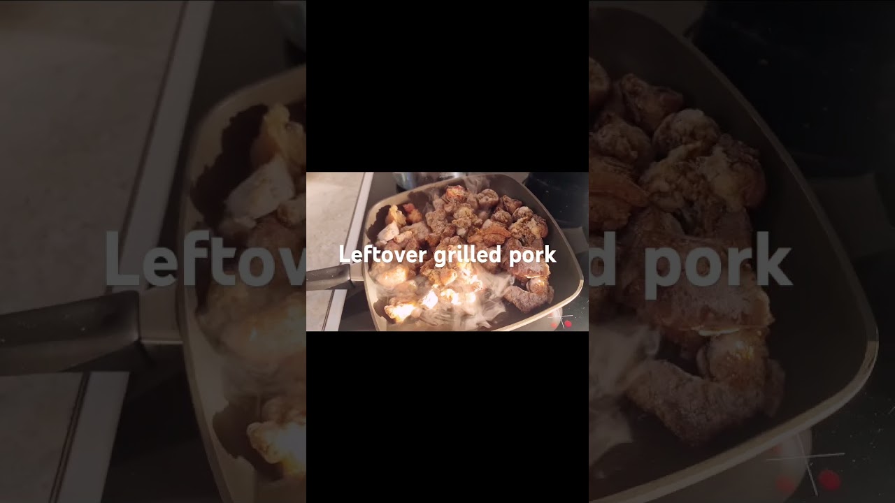 Make this simple dinner with . leftover grilled pork has never tasted this 😋 #pork #viralreels#food