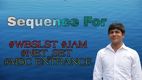 Sequence for #WBSLST #JAM #NET #SET Exam Based short solution || By Subrata Acharya ||