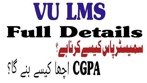 Full Details about LMS for VU students|LMS|Details|VU|Virtual University|Guide Line|Naimat ullah.