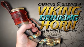 Carving and Gilding a Viking Drinking Horn