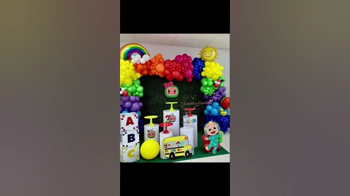 cocomelon birthday party ideas | balloon decorations ideas 2023 #shorts #viralshorts #cocomelon