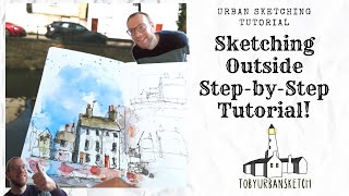 Urban Sketching Outside For Beginners  Step by Step Tutorial