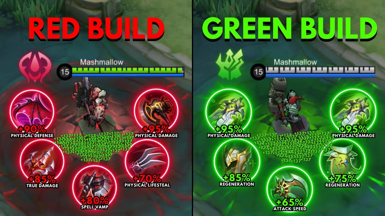 Terizla Red Build vs Terizla Green Build